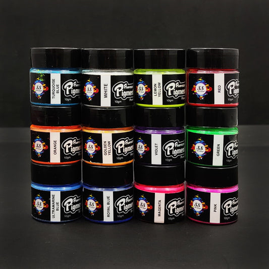 Set Of 12 Flourescent Pigments