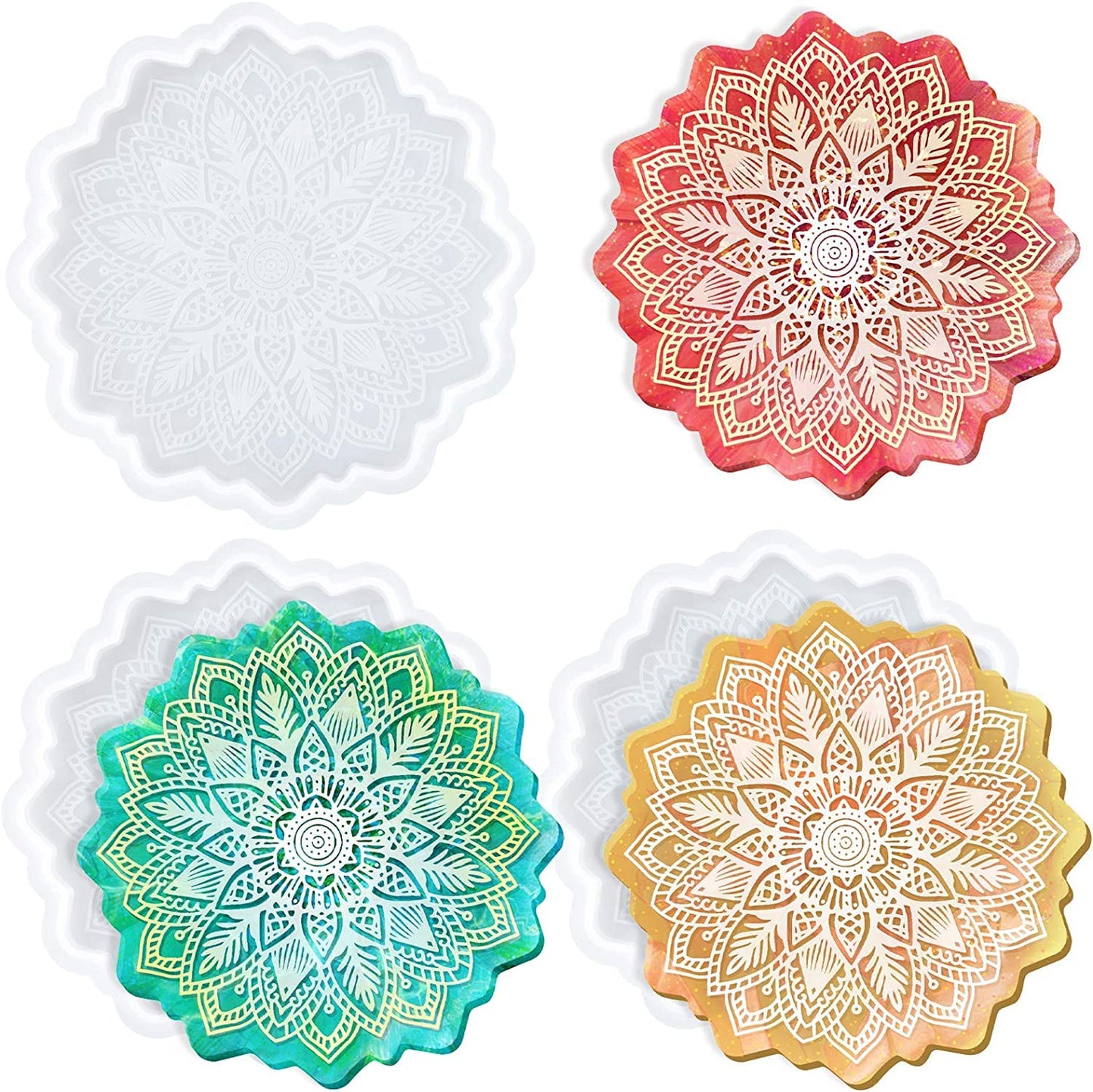 4 Inch Mandala Silicone Coaster Mould