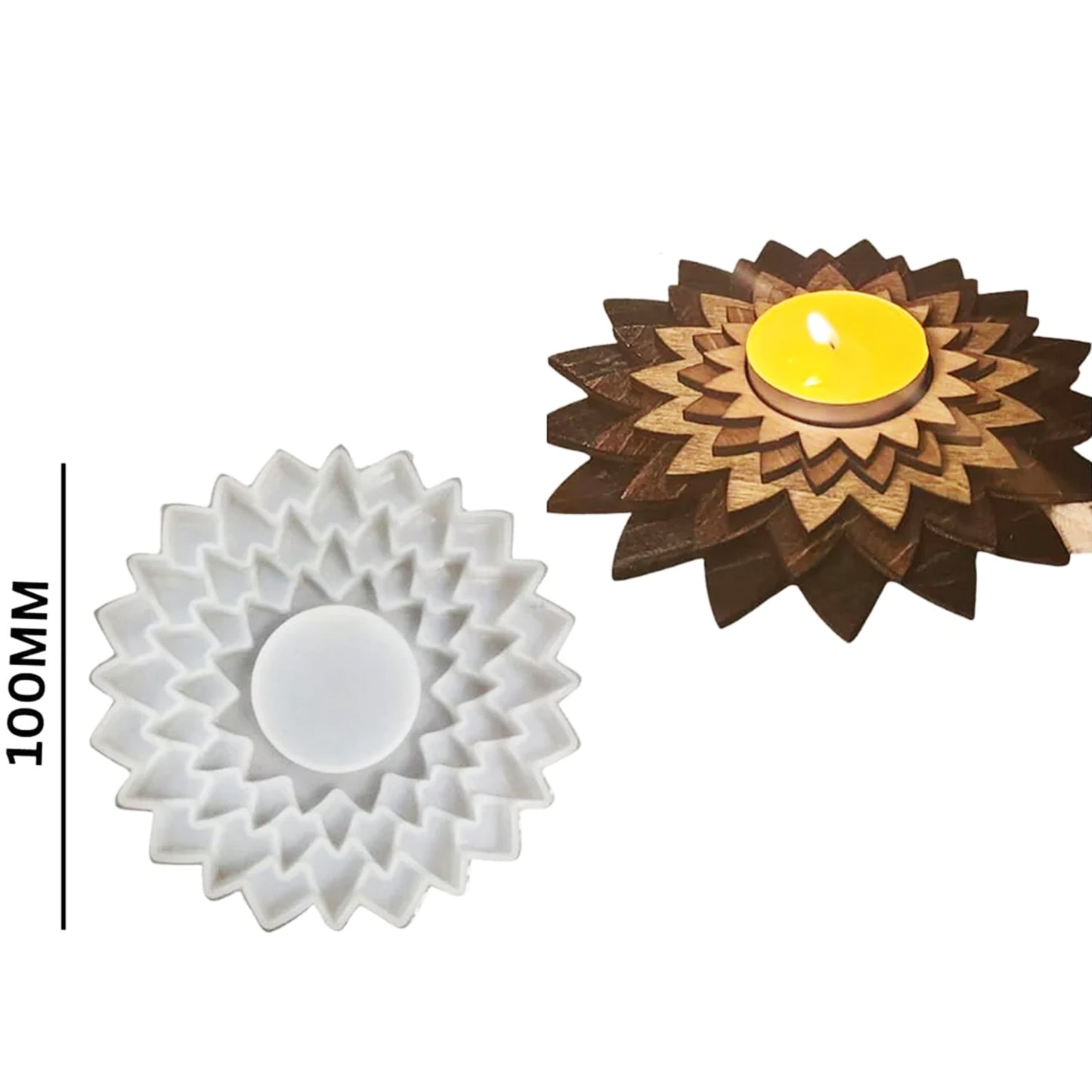 Multi Stain T-Light Holder Silicone Mould Design - 1
