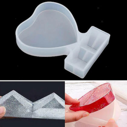 Small Heart With Stand PhotoFrame Making Silicone Mould