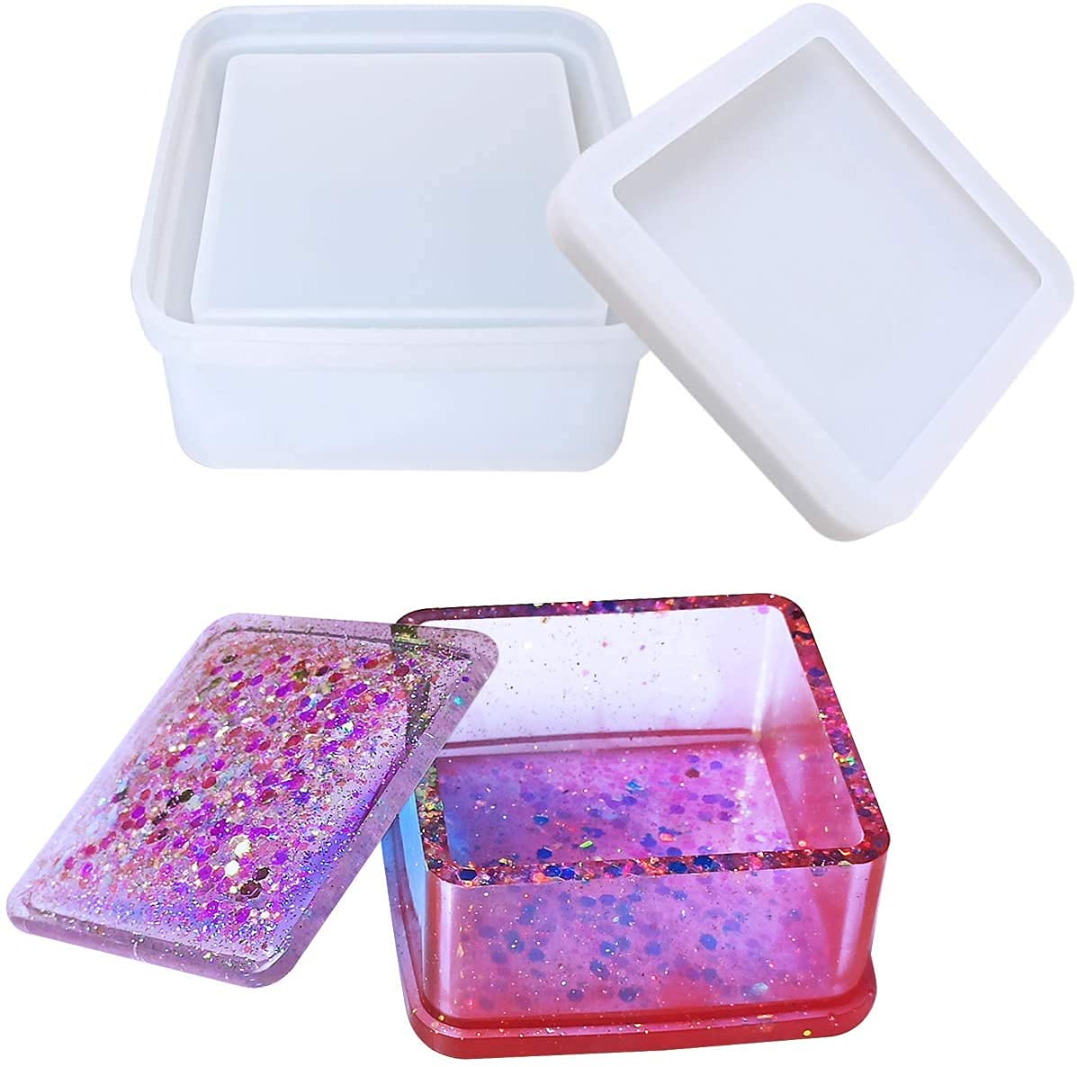 Square Shape Gift Storage Box Silicone Mould