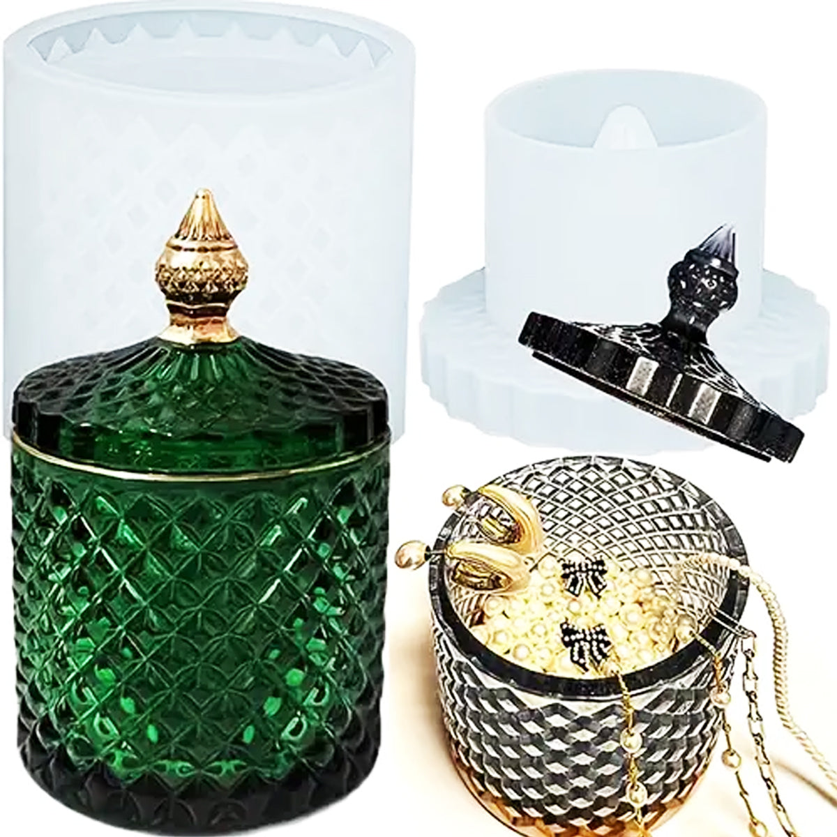 Big Vintage Storage Gift Box Silicone Mould