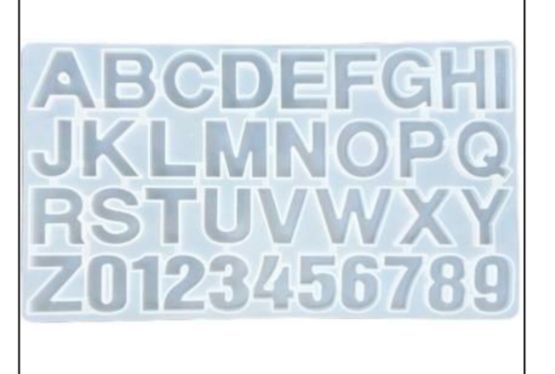 Alphabet Keychain Mould Without Hole