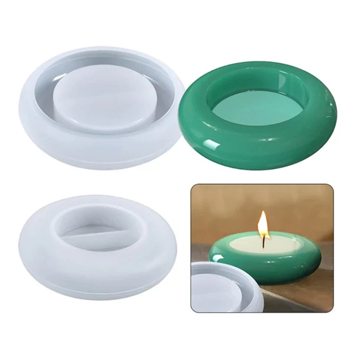 Donut Shape T-Light Holder Silicone Mould