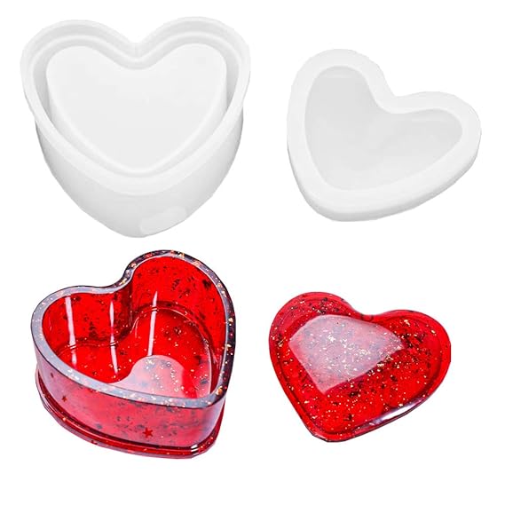 Heart Shape Storage Gift Box Silicone Mould