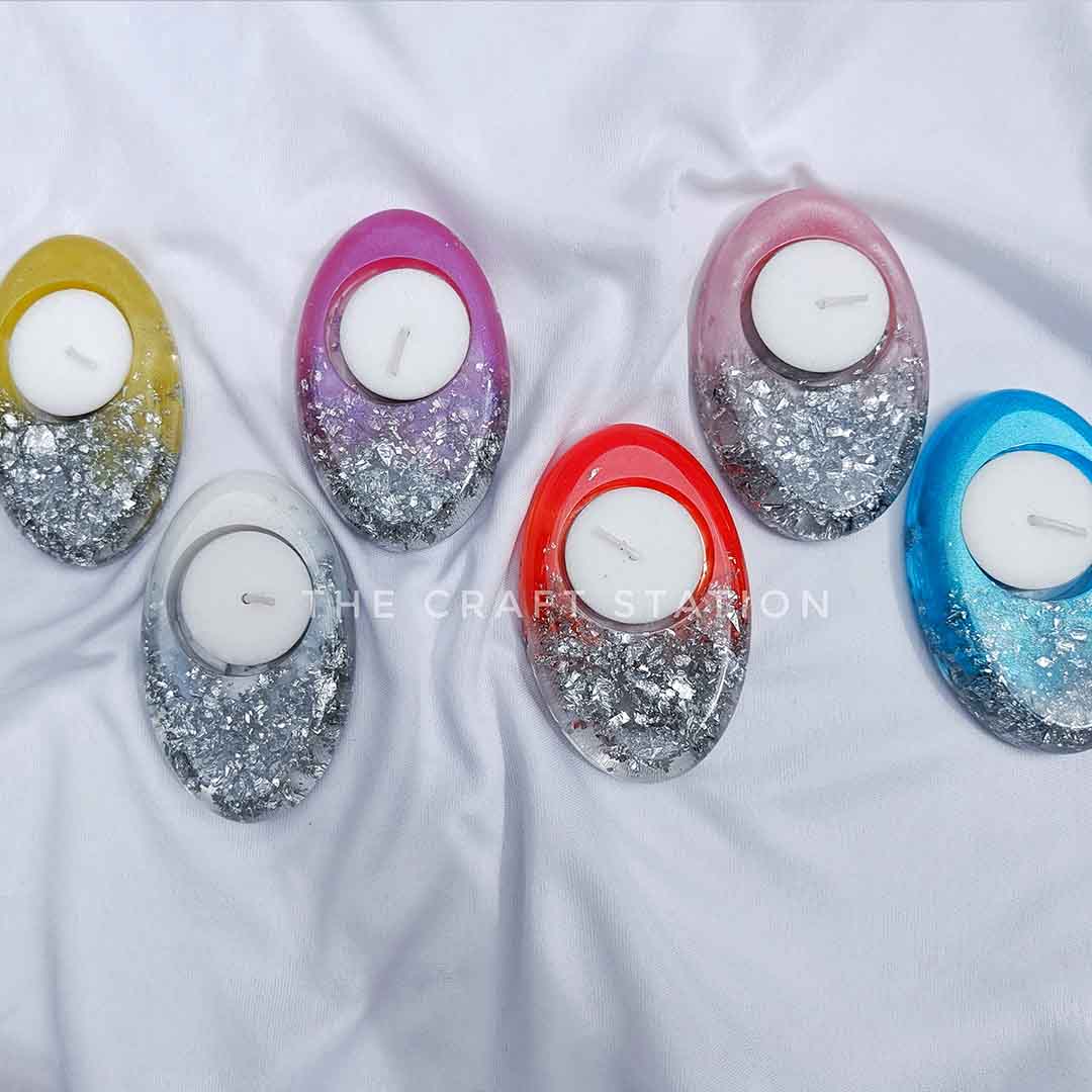 Oval Shape T-Light Holder Silicone Mould