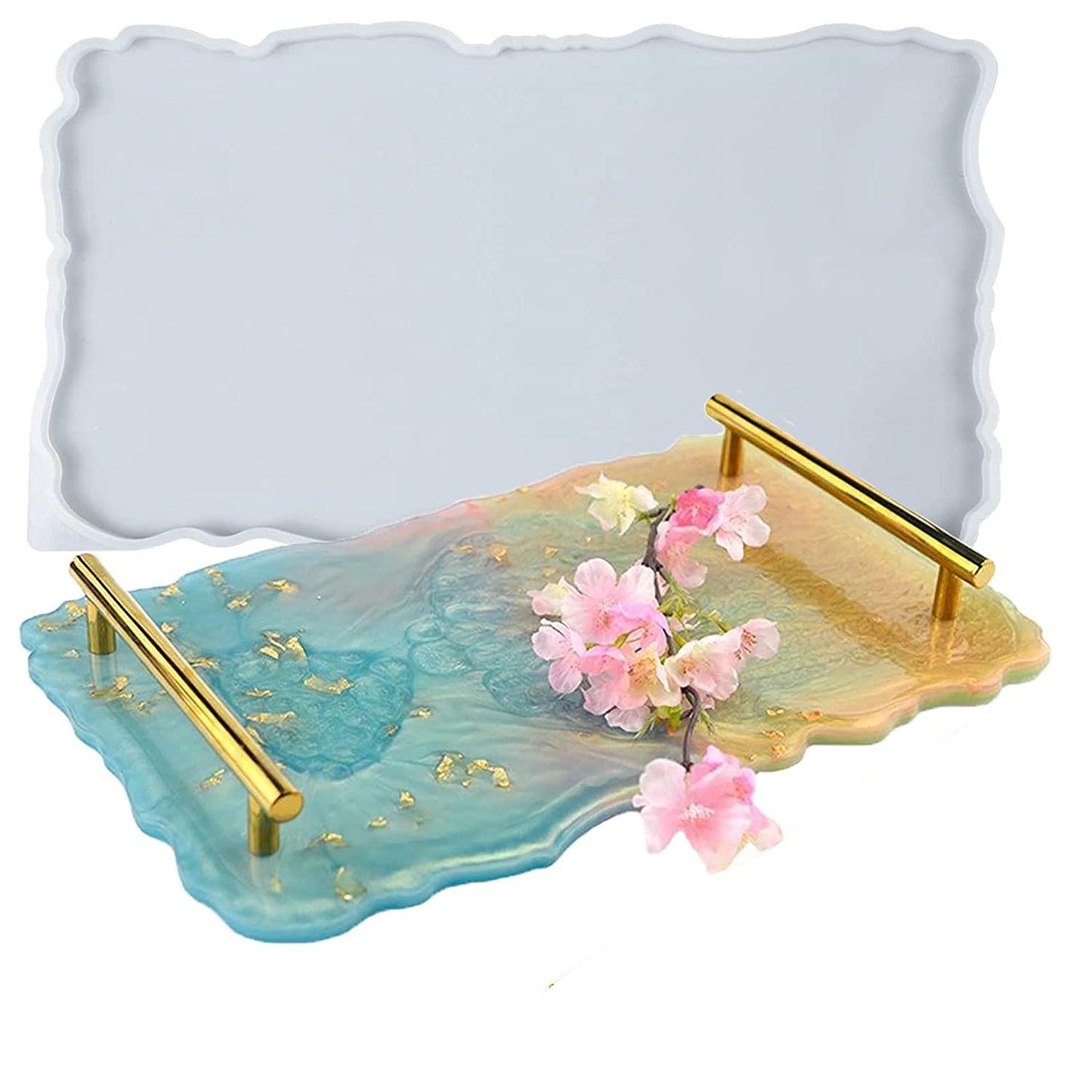 12"By 9"Inch Agate Tray Silicone Mould